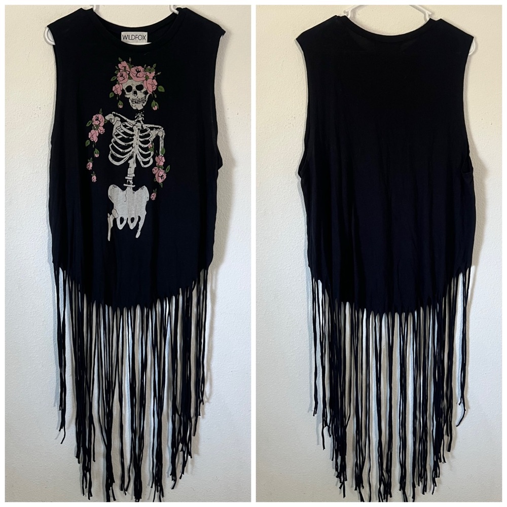 Wildfox Gypsy Skeleton & Roses Tunic
